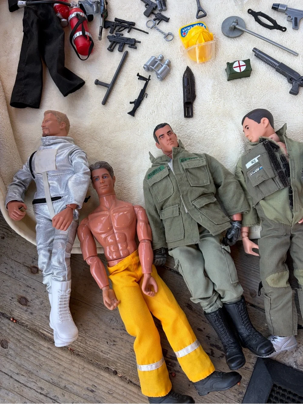 Vintage GI Joe/Placo 6-Figures & Military 75+ Accessories Lot -